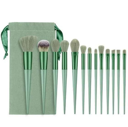 13 Pcs Premium Makeup Brush Set with Pouch | Mynzio